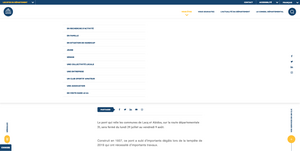 Aperçu du menu des profils du site du CD64
