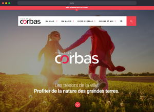 Aperçu de la page d'accueil de la ville de Corbas