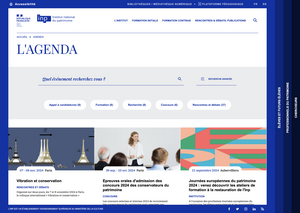 Aperçu de la page agenda du site de l'INP