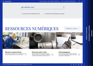 Aperçu de la page des ressources du site de l'INP