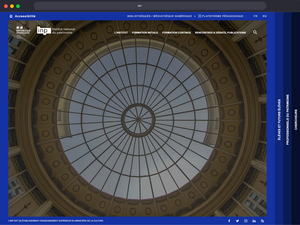 Aperçu de la page d'accueil du site de l'INP