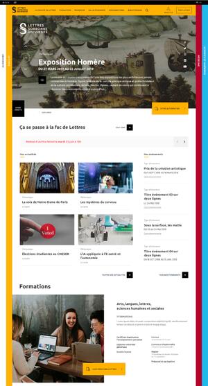 Aperçu d'une page de contenu de l'université de la Sorbonne